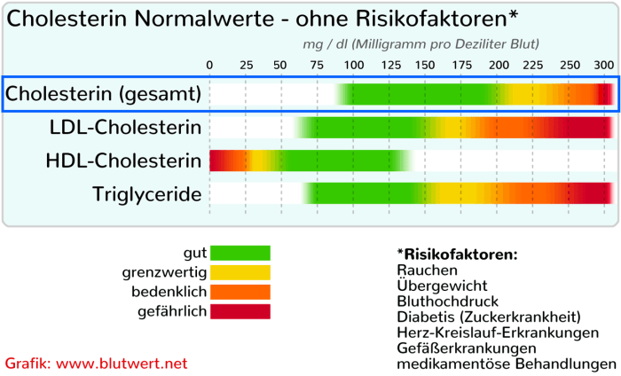 Cholesterin ldl tabelle cholesterinwerte werte praktischarzt